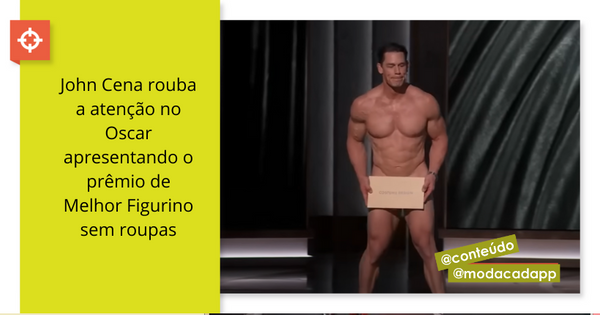 John Cena chama atenção no Oscar com apresentação de prêmio sem roupas